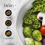 Jojeys 22.5cm Colander Micro Perforated Stainless Steel with Large Handles view 6