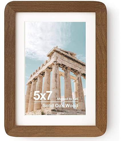 Amazon.com - FLECHAZO 5x7 Picture Frame Wood with 4x6 Mat,Natural