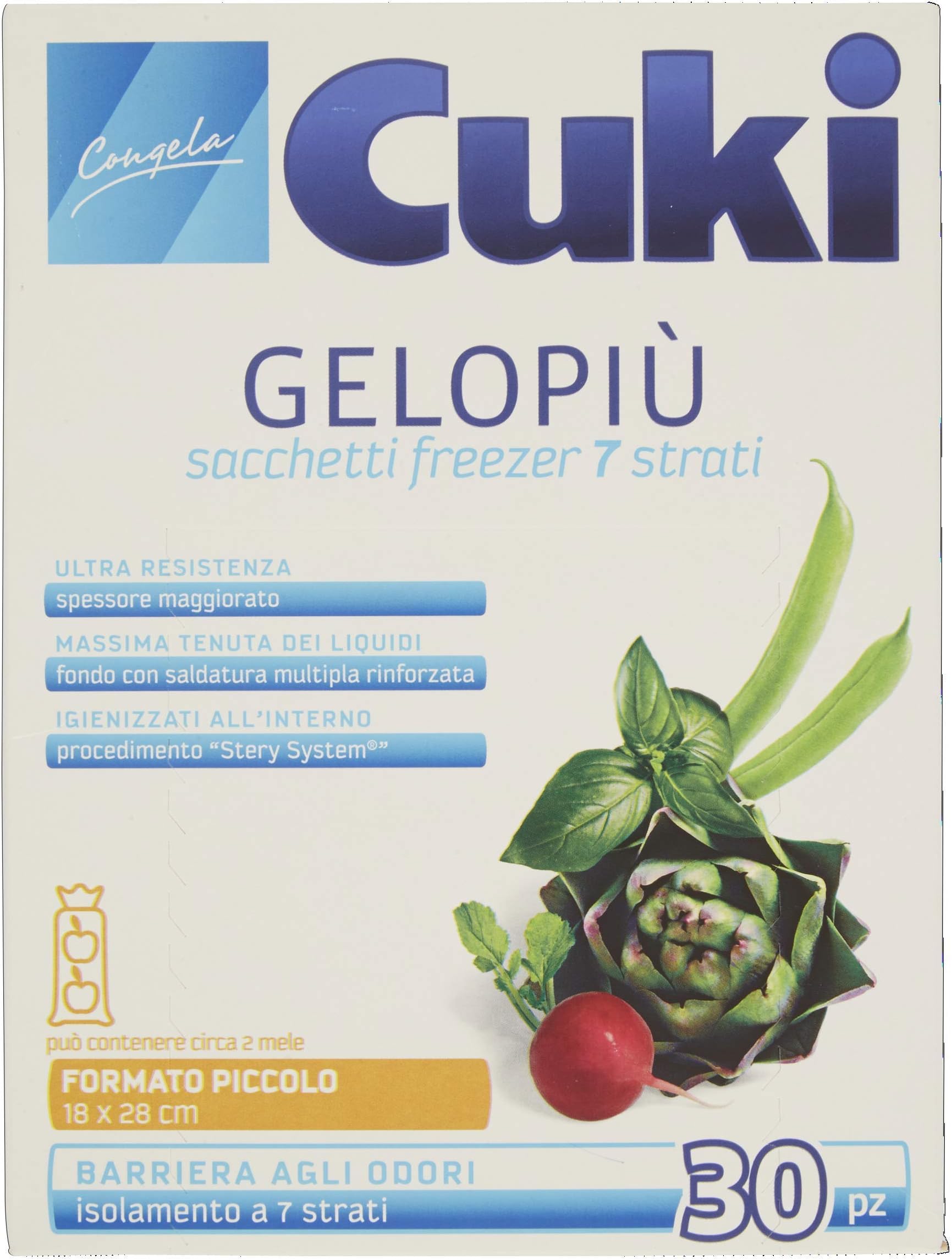 Cuki gelopiù Freezer Bags – , Normal Size (18 x 28 cm) – 30 Pieces