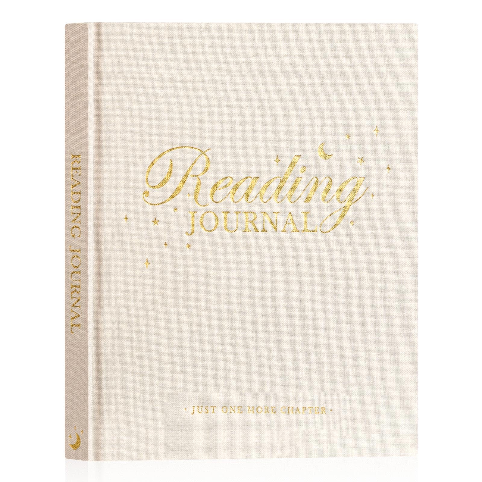 Photo 1 of Lanpn Reading Journal Book Journal for Book Lovers Readers, 9.3" x 7.7" Book Tracker Journal, Linen Hardcover Reading Log Book with 52 Book Reviews, 158 Pages Reading Notebook Bookish Gifts (Beige)
