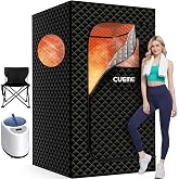 Portable Steam Sauna for Home with 3L 1200W Steamer, 9-Level Remote Control, Foldable Chair & Extra-Large Tent (2.6’ x 2.6’ x