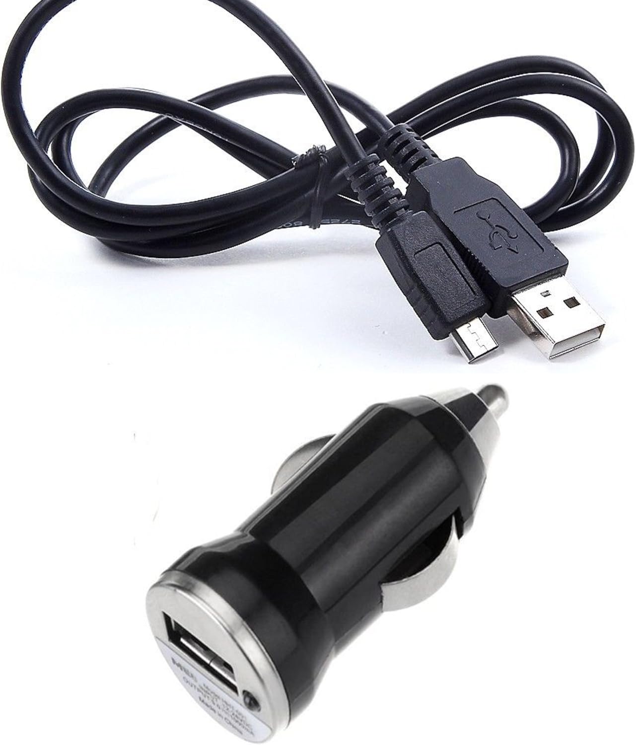 NiceTQ Replacement 6FT DC Car Vehicle Charger Power Adapter + USB Data Cable For YI 2.7K Ultra Car DVR Vehicle Dash Cam
