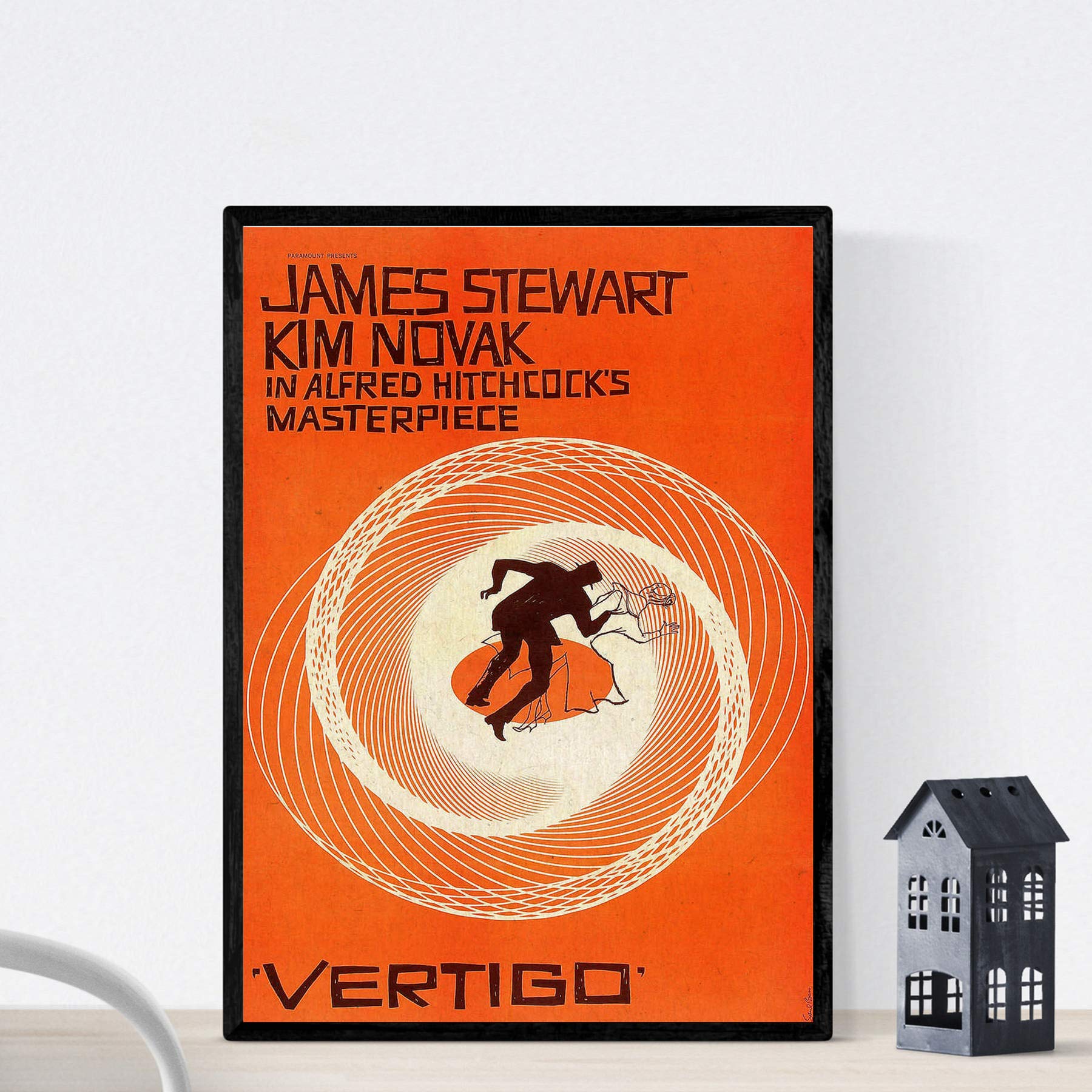 Nacnic Vintage Poster Vintage movie poster Vertigo - Hitchcock. A3 size