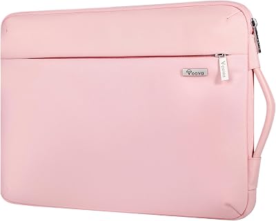 Voova 360° Protective Laptop Sleeve 15.6 inch Pink Waterproof Slim Case