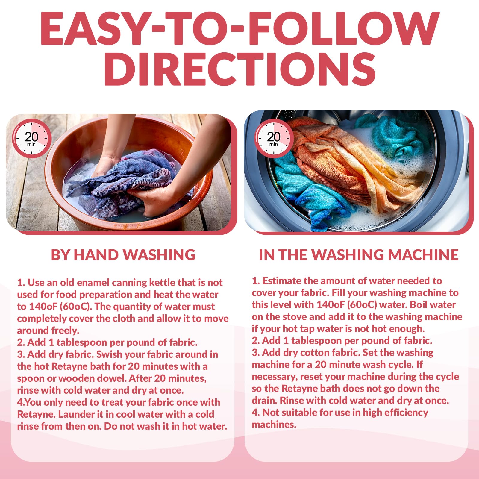 G&K Craft Retayne Color Fixative 16 oz. | Best Liquid Color Fixative for Dyed Cotton, Linen and Rayon Fabrics