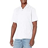 Cubavera Men's Authentic Cuban Style Four-Pocket Embroidered Short-Sleeve Guayabera Shirt
