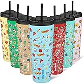 BJPKPK 26oz Insulated Tumbler With lid And Straw Stainless Steel Tumblers Travel Coffee Mug Reusable Thermal Cup,Playground