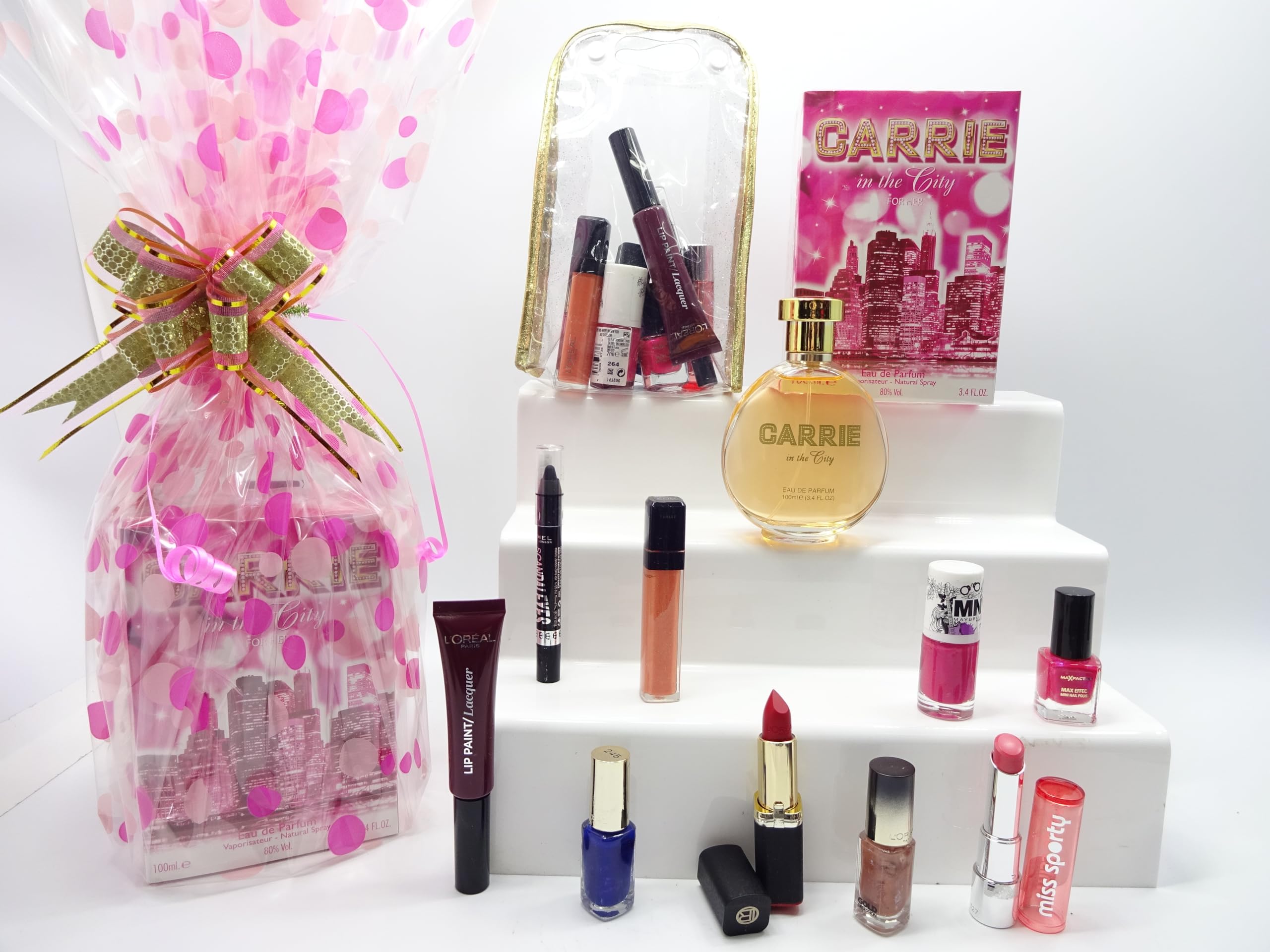 Glory Cosmetics Make Up Gift Hamper For Her - 8pc Make Up In Gift Hamper Free Transparent Make Up Bag