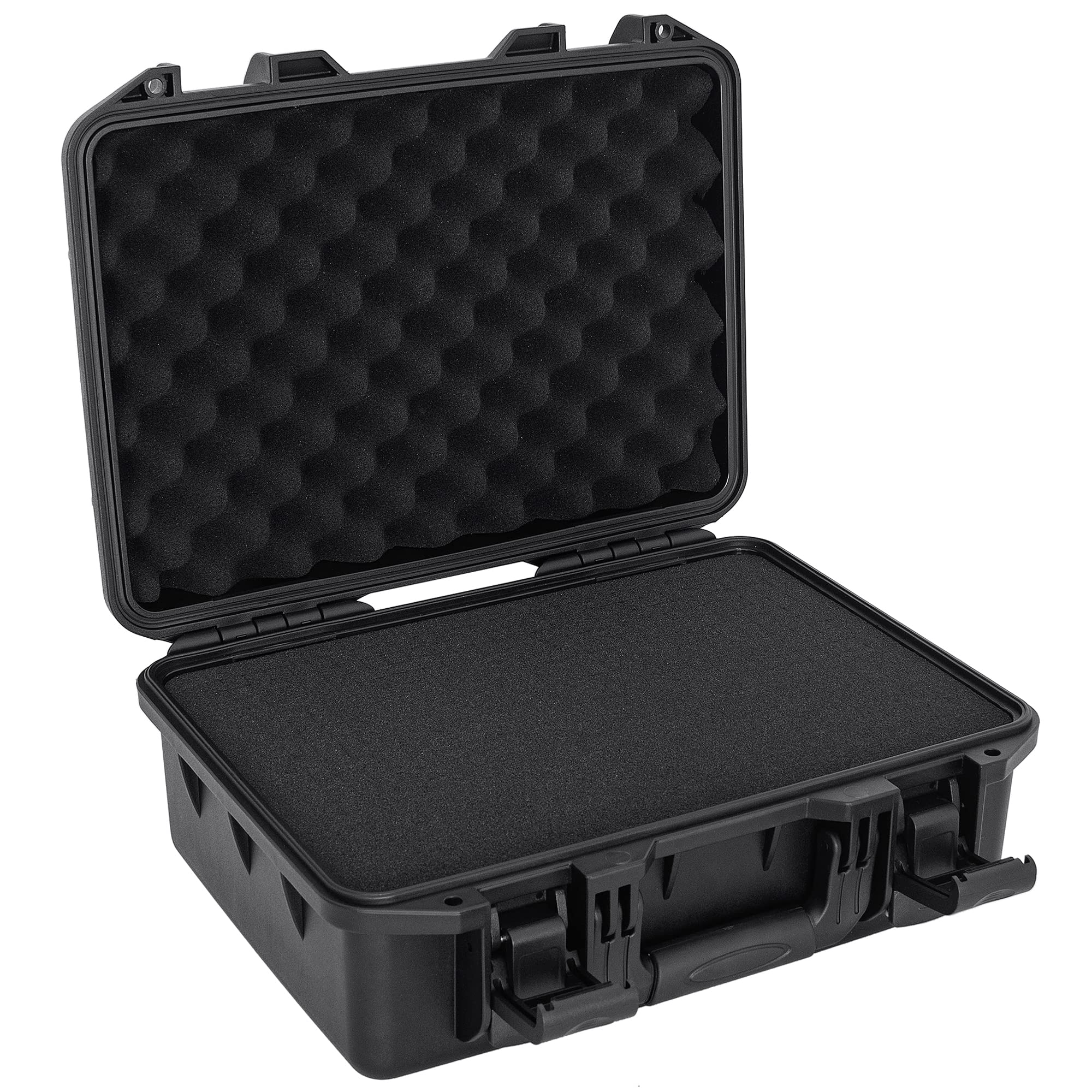 Photo 1 of 16.5 inch Hard Carrying Case,Shockproof Storage Box with Customizable Foam,Portable Protective Tool Box for Microphone,Recorder,Electronics,Tools,Cameras,Equipment and More,16.5"x12"x6.7"