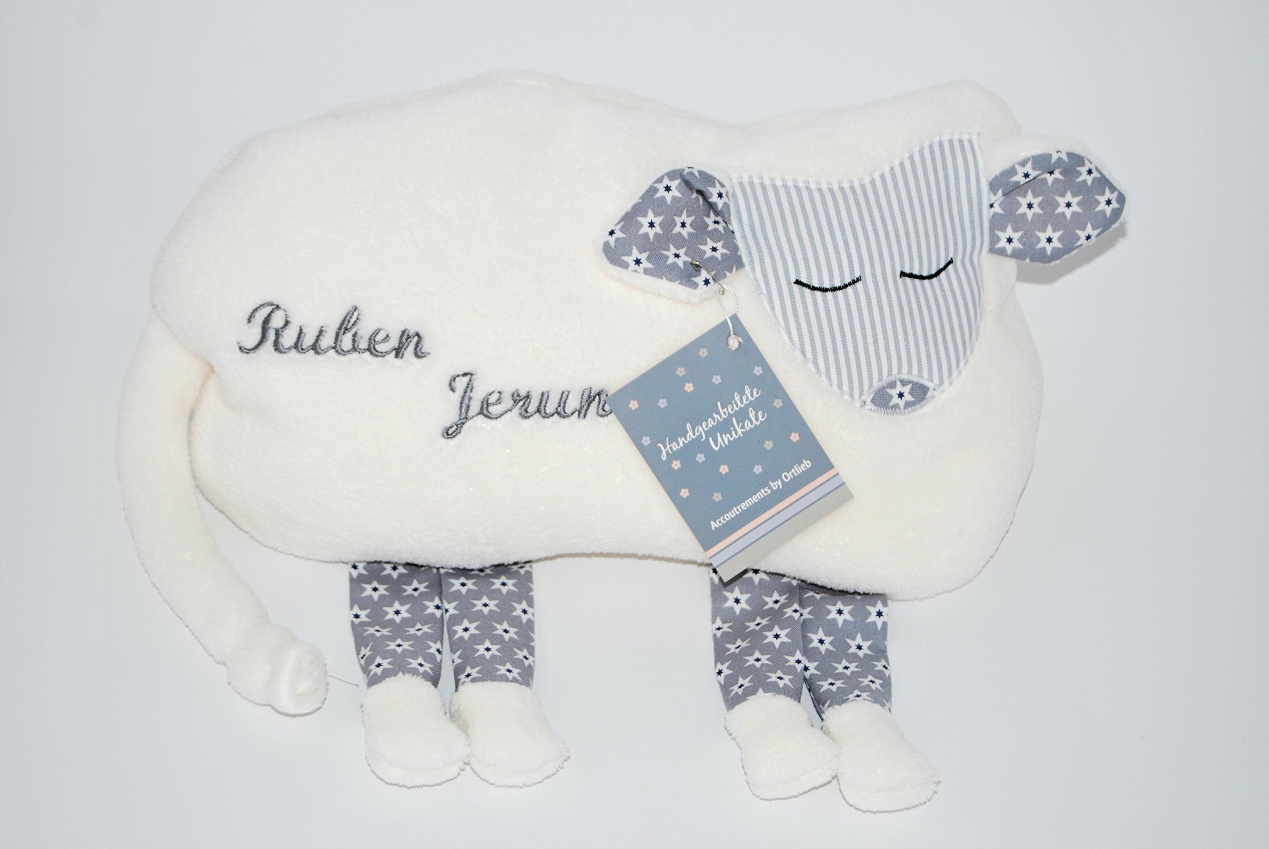 Soft Lamb baby Pillow, customized baby shower gift,