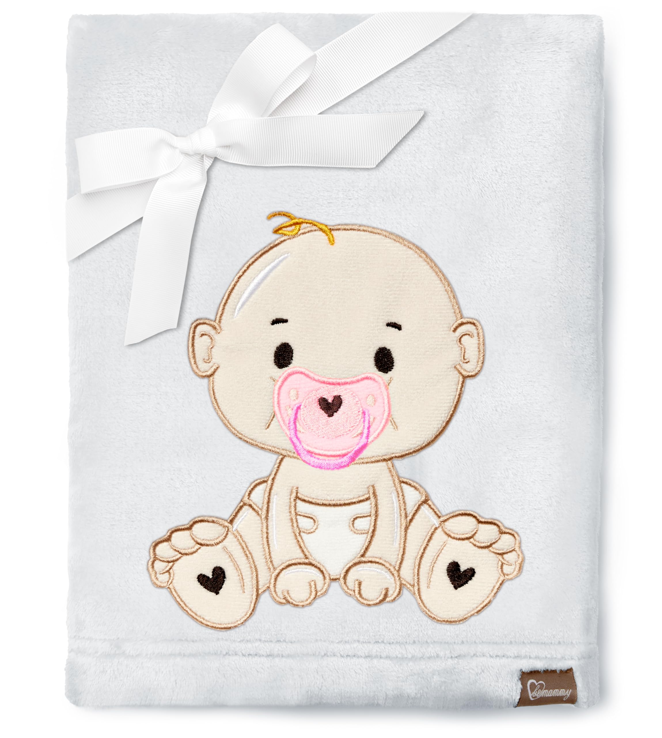 Be Mammy Warm Children Baby Cosy Blanket Baby Gift BE20-168 (Light Grey - Girl)