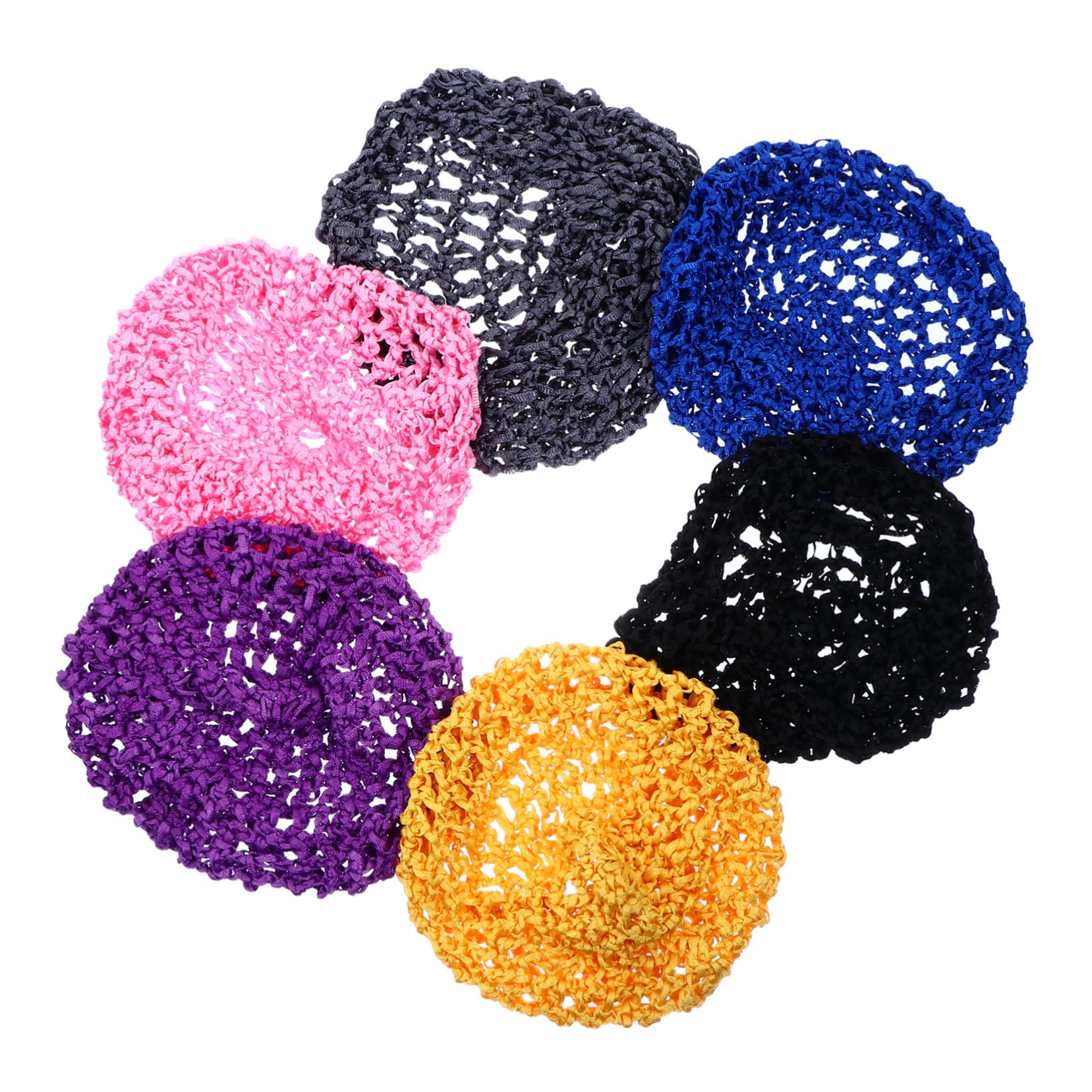 Beavorty 6pcs Mesh Hair Net Hat for Women Stretch Headbands for Women Hair Bands for 's Hair Sleep Head Wrap Sleeping Snood Hat for Woman Cap