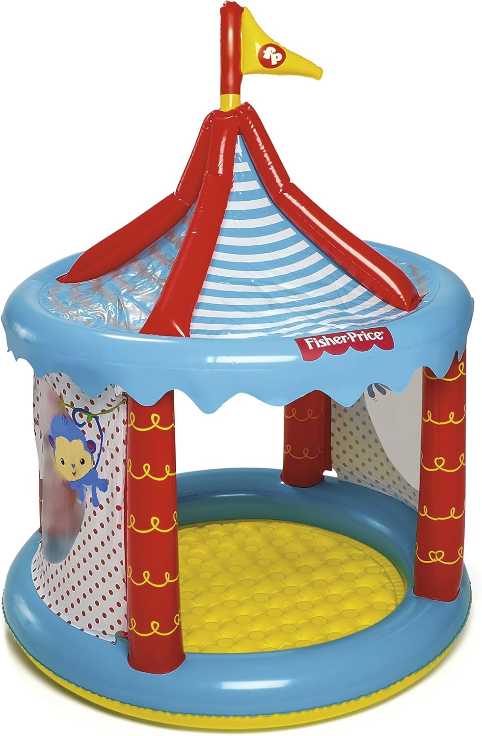 Amazon.com: Bestway Fisher-Price - Tienda de campaña para niños inflable con forma de bola de circo, incluye 25 bolas: Toys \u0026 Games