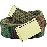 Build A Belt Boy's 1.25" Wide Gold Flip Top Buckle with Canvas Web Belt