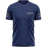 13FA Police Utility Shirts for Men - USA Patriotic Lightweight Tee - Micro Polyester, Moisture-Wicking Quick-Dry Comfort.