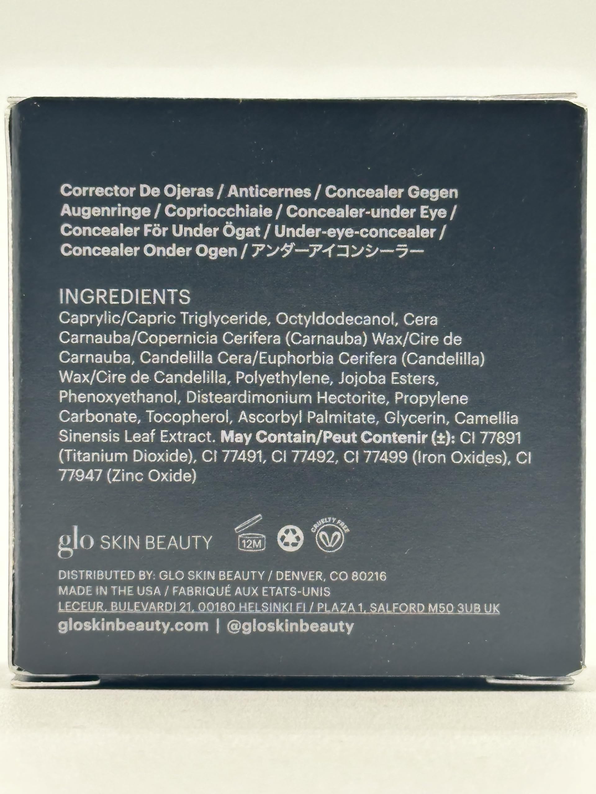 Glo Skin Beauty Under Eye Concealer Makeup with Duo Shades for Custom Blending - Corrects & Conceals Dark Circles & Redness - Buildable Longwearing Coverage (Golden)