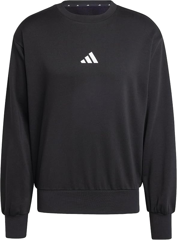 Herren Essentials Feelcozy Fleece Sweatshirt, Black/White, M — Foto 1 von 6