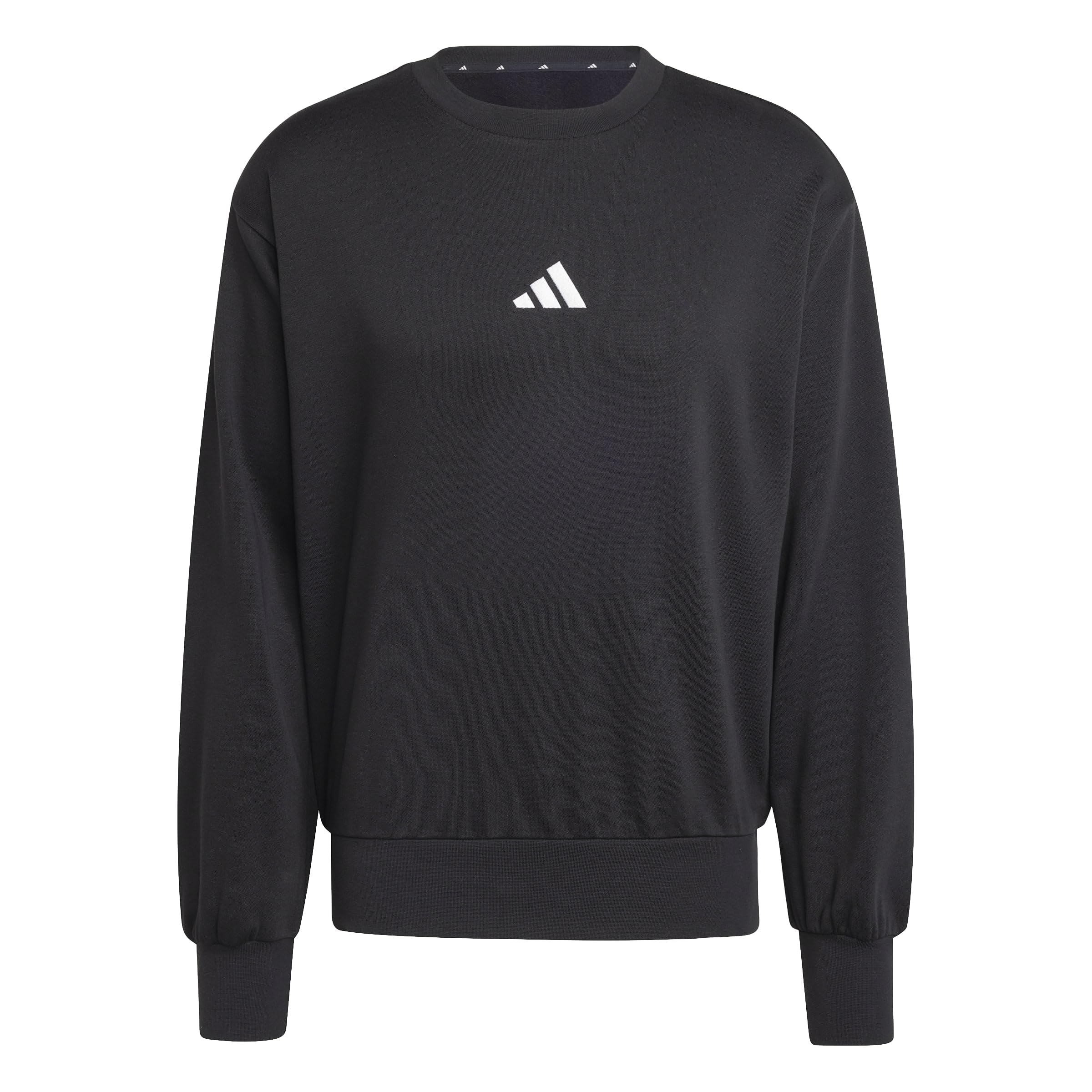 adidas Herren Essentials FEELCOZY Fleece Sweatshirt, Black/White, M