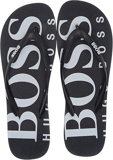 hugo boss flip flops blue