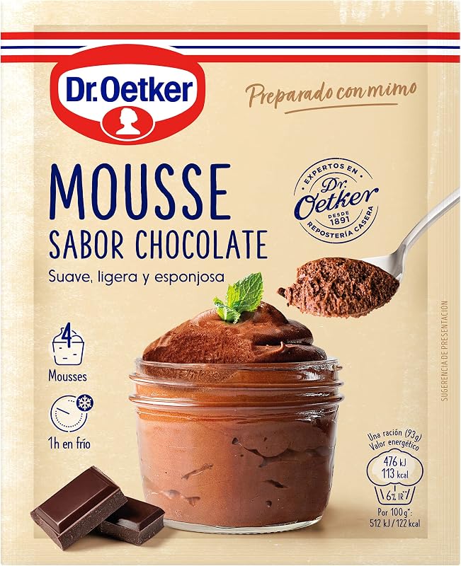 Mousse de Chocolate, Mistura de Mousse de Chocolate - Caixa com Mistura de Mousse de Sabor a Chocolate 73g (Quantidade 4 Doses)