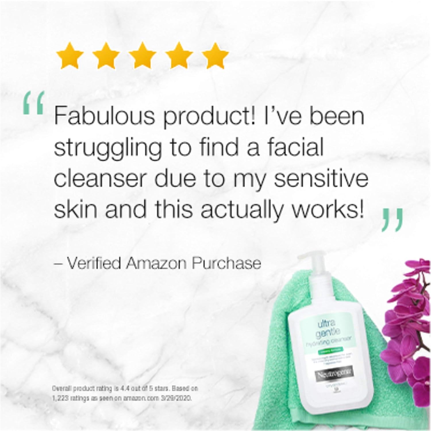 Neutrogena Ultra Gentle Hydrating Daily Facial Cleanser for Sensitive Skin, Acne, Eczema & Rosacea, Oil-Free, Soap-Free, Hypoallergenic & Non-Comedogenic Creamy Face Wash, 12 fl. oz: Beauty