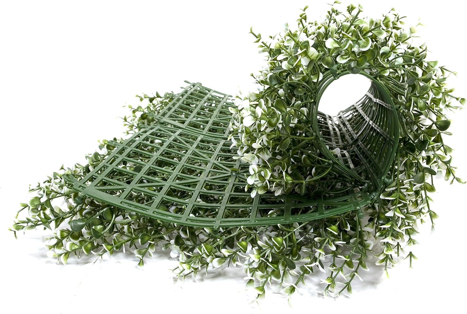 GreenBrokers Artificial Green Wall Hedge with Small White Leaf Foliage (Pack of 4) - UV Stable Vertical Garden - Image 5