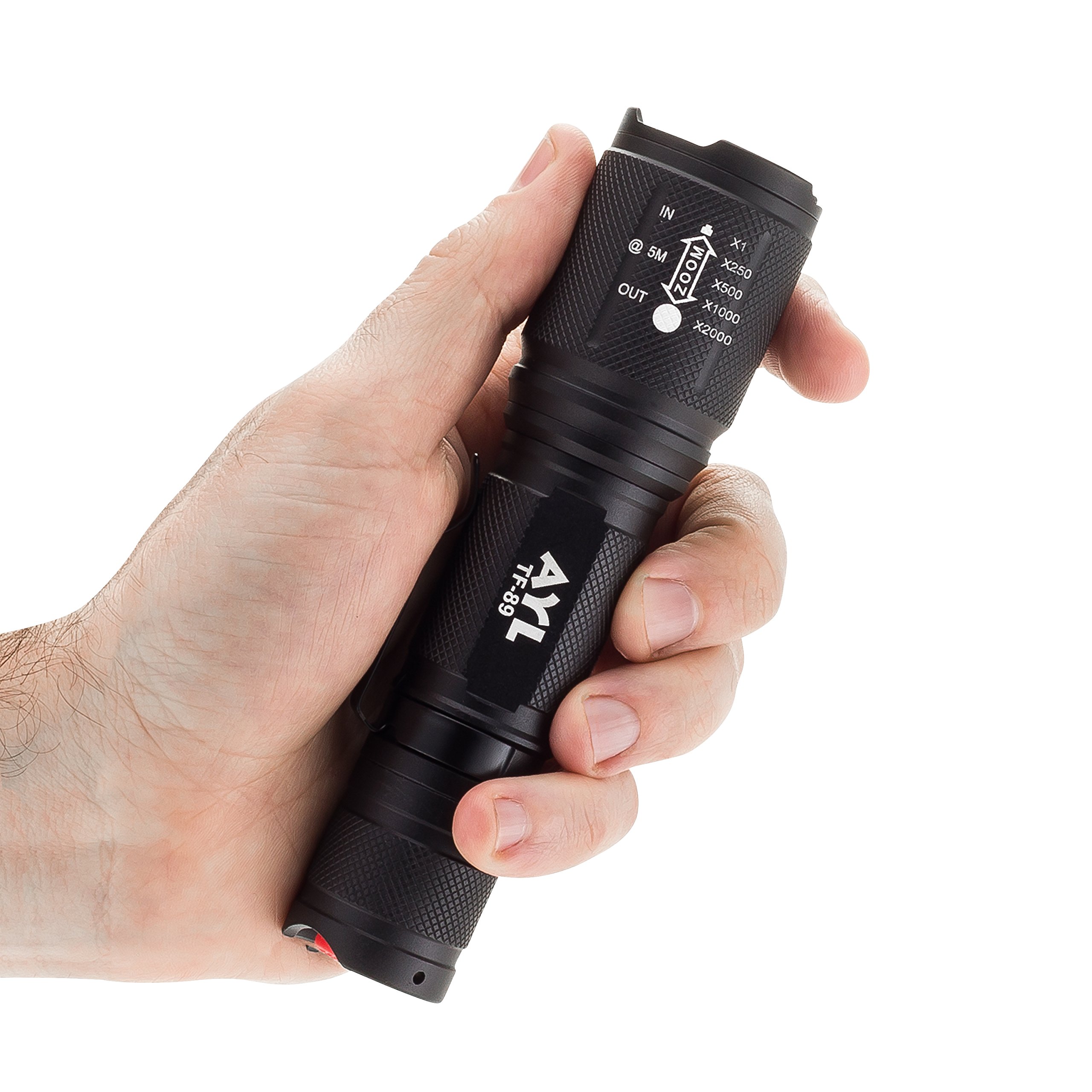 AYL Super Bright LED Flashlight Set: 2 Mini 1000 Lumen Tactical