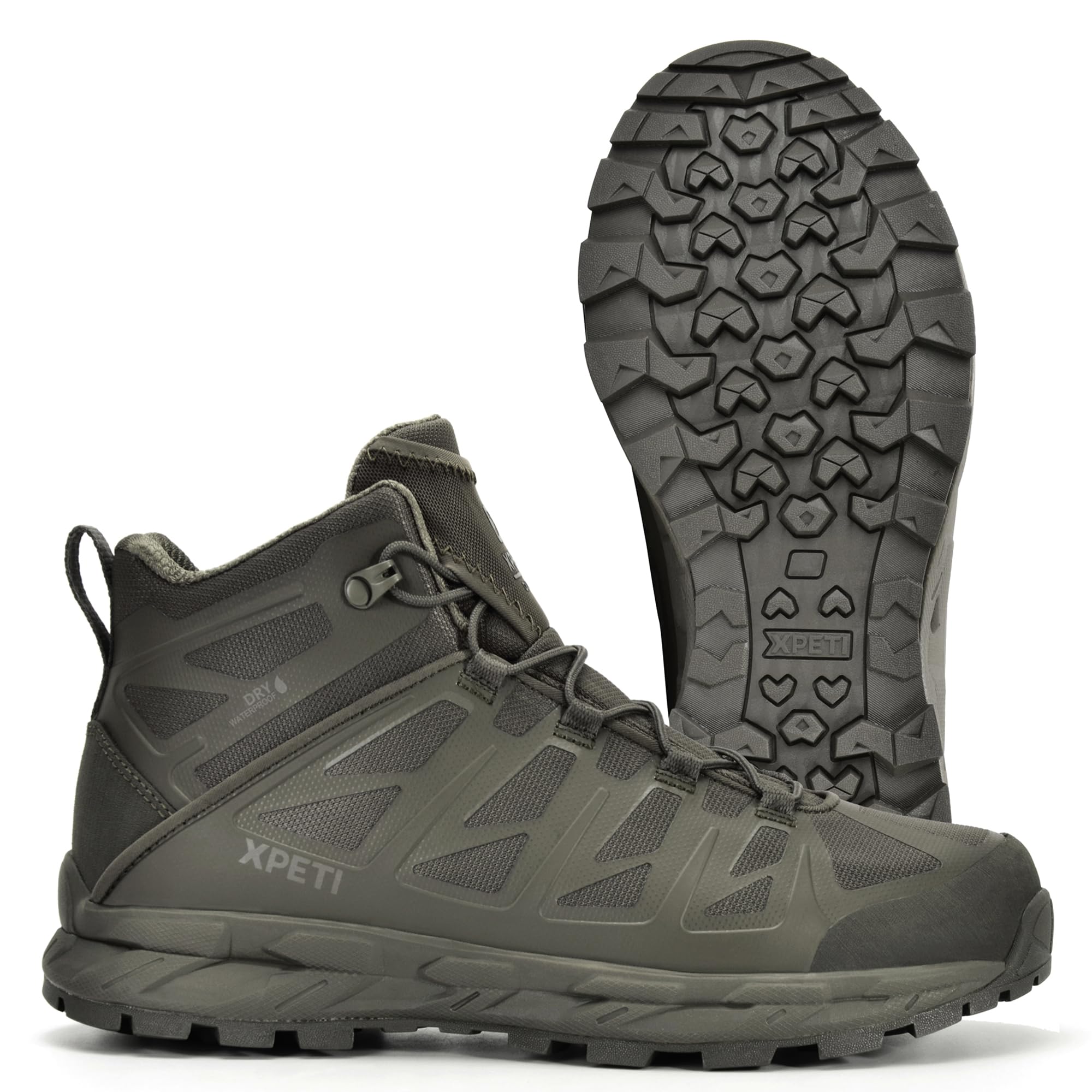 Photo 1 of XPETI Mens Green Tactical Boots Waterproof Combat Boots Men Size 9.5