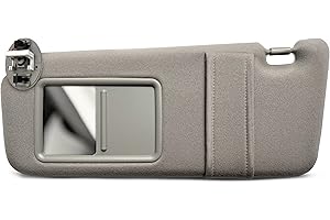 SAILEAD Sun Visor Replacement Compatible with 2007 2008 2009 2010 2011 Toyota Camry and Camry Hybrid with Sunroof and Light (Grey, Left Driver Side)