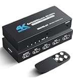 KCEIVE 4ポート HDMIスイッチャー Amazon.com: HDMI Splitter 4 in 1 Out, NerdEthos HDMI Switch with