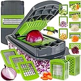 Bartnelli Vegetable Chopper Food Slicer Pro | 15 Pc MultiFuctional Kitchen Gadgets for Onion, Veggie, Cheese Grater, Vegetabl