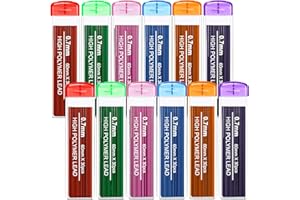 JOVITEC Color Pencil Lead Refills 0.7 mm Mechanical Lead Pencil Refills for Home Offices, 0.7 mm Hb, 6 Color Set(360)