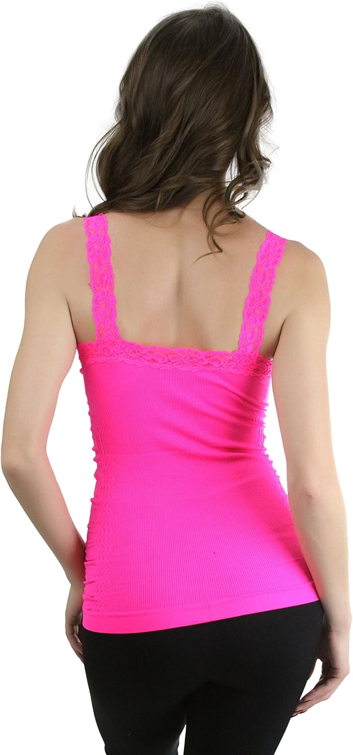 ToBeInStyle Women's Wrinkled Camisole - Hot Pink - One Size at  Women’s Clothing store