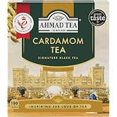 Ahmad Tea Black Tea, Cardamom Teabags (No Envelopes), 100 ct - Caffeinated and Sugar-Free