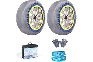 2pcs High Traction Automotive Snow Socks Alternative for Snow Chain Car Tires Socks for Car Winter Use Anti Slip Tire Socks