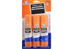 Elmer's 61667 Lot de 3 bâtons de colle pour école Violet 40 g
