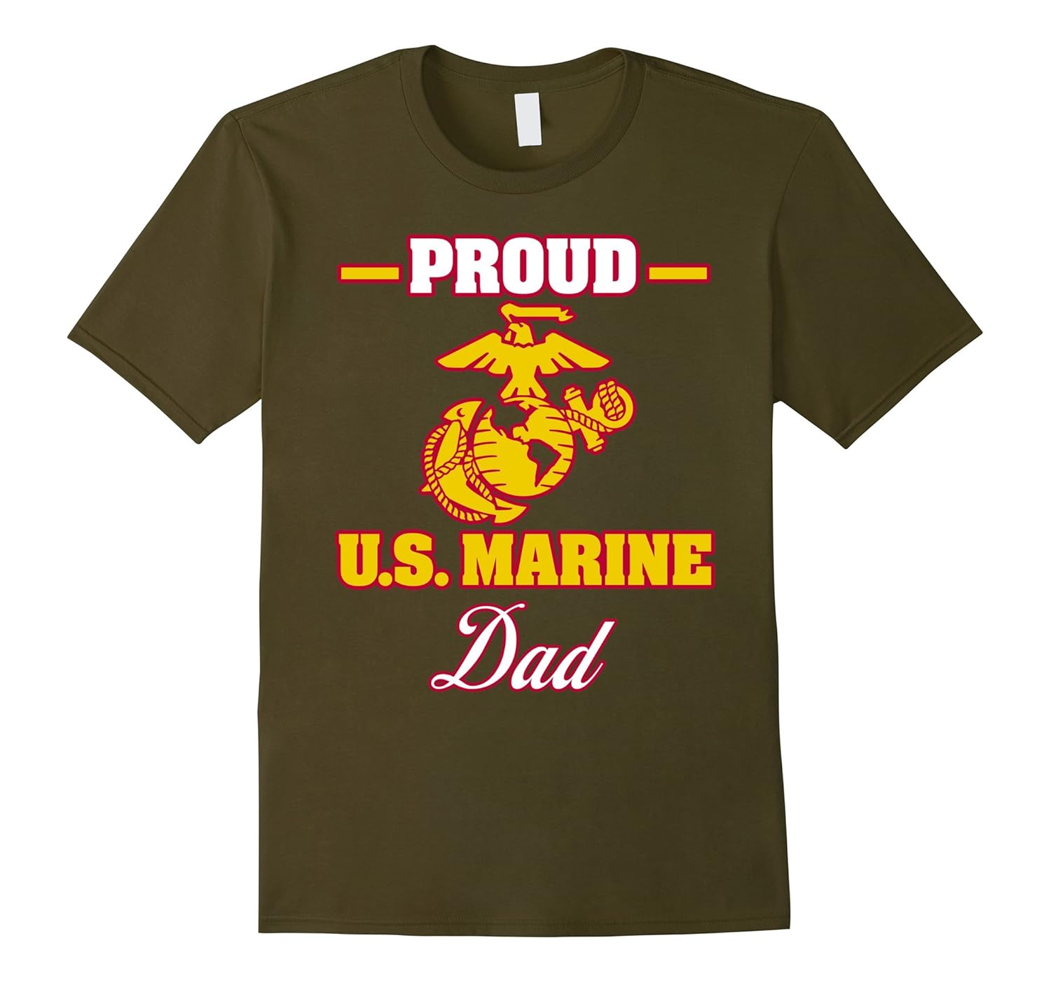 Men’s USMC Dad T-Shirt “Proud US Marine Dad”-Art – Artvinatee