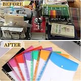 Thboxes A4 Plastic Punched Pockets 14 Pack Expandable Folders 7 Colors view 6