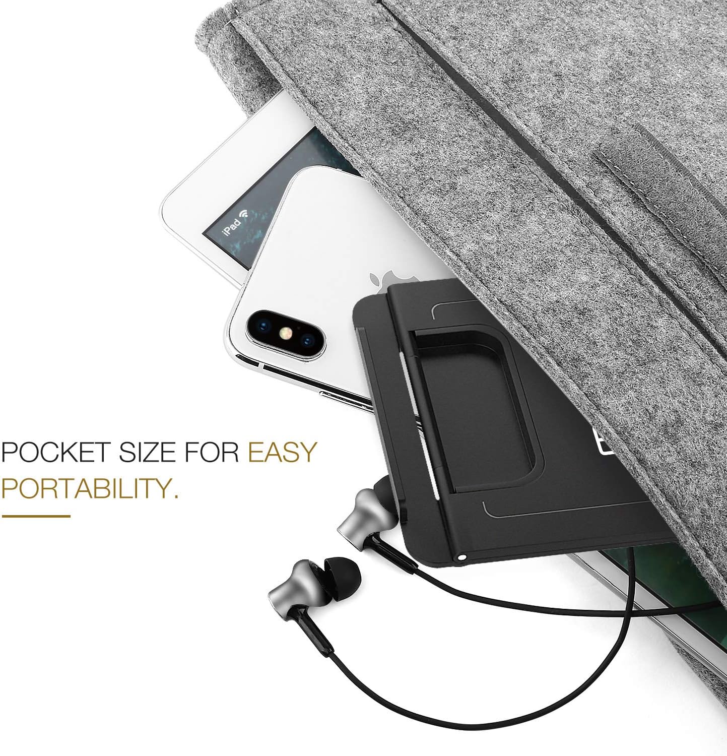 MoKo Universal Adjustable Stand for iPad 10.2/11/12.9, iPhone 14/14 Pro/14 Pro Max/13/12/11, iPhone SE, iPad Mini 6/5, Air 5/4/3 - Image 5