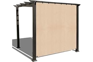 Alion Home Sun Shade Panel Privacy Screen with Grommets on 4 Sides for Outdoor, Patio, Awning, Window Cover, Pergola (12' x 8', Banha Beige)