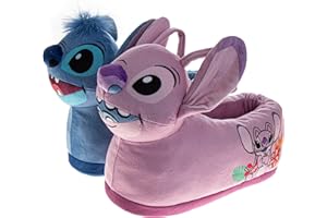 JOSMO Disney Lilo and Stitch Boys Girls Slippers House Shoes Plush, Cozy, Kids Slippers (Size Toddler - Little Kid - Big Kid)