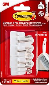 Command Small Wire Hooks White Value Pack 9 Hooks 12 Adhesive Strips 225 g