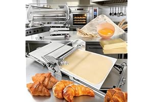 Commercial Electric Dough Sheeter & Pastry Roller Machine, 40 Inch Wide Conveyor, Auto Forward/Reverse, Adjustable Thickness 