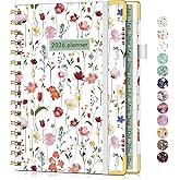 2026 Planner, Hardcover Weekly and Monthly Planner for Women, January 2026 - December 2026, Spiral Yearly Agenda Organizer Book 2026 with Tabs, Daily Calendar Planners for School Work Home, A5 (5.75" x 8.38"), Wildflower Garden
