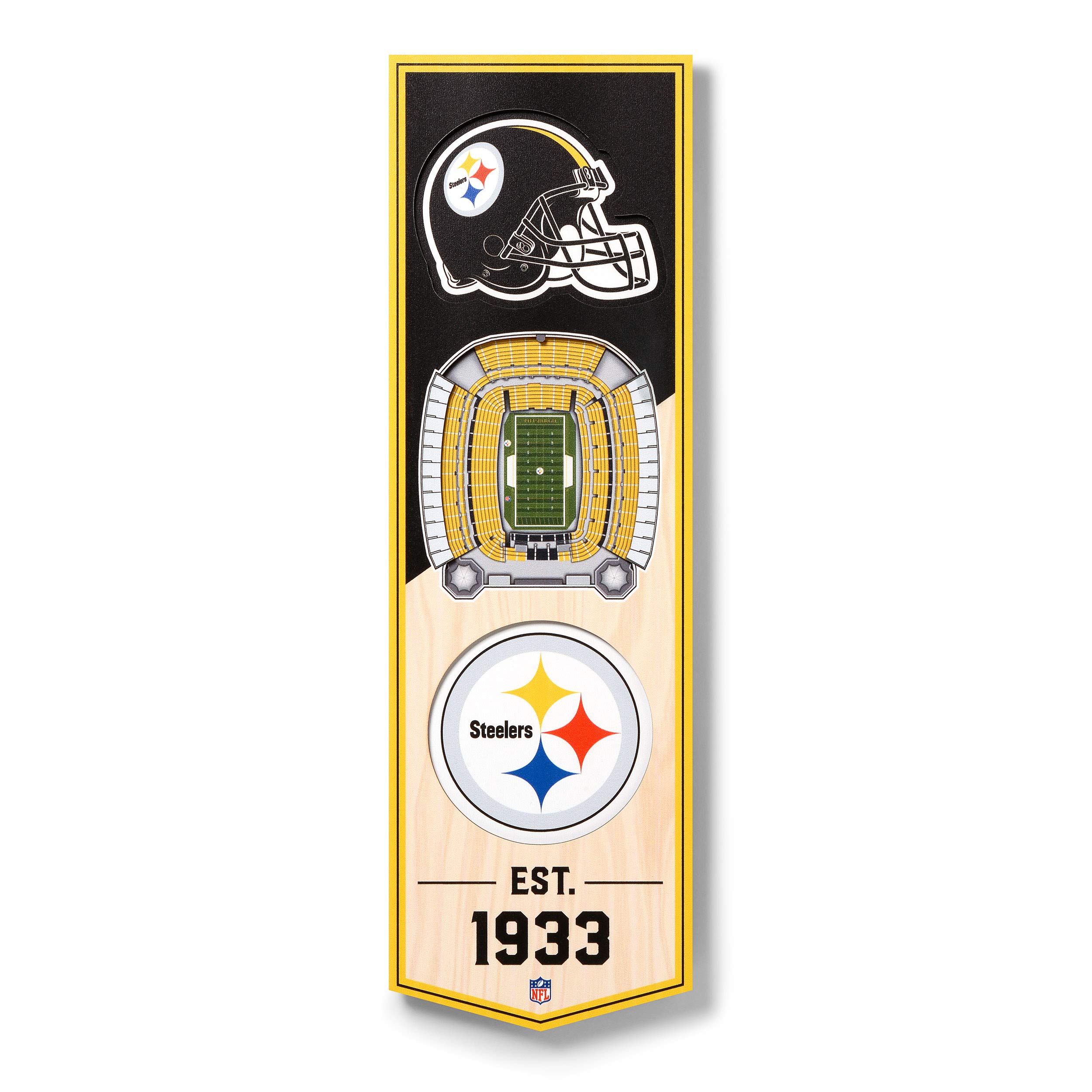 YouTheFan NFL Pittsburgh Steelers 3D Stadium 6x19 Banner - Heinz Field