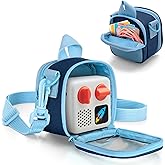 LoDrid Travel Case Compatible with Yoto Mini (2024 Edition), Audio Player Holder with Adjustable Shoulder Strap for Cards and Accessories, Blue, Bag Only