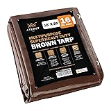 ATERET 16' x 20' Super Heavy Duty 16 Mil Brown Poly