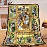 Cute Squirrel Throw Blanket Squirrel Blankets Fleece Plush Super Soft Cozy Warm Lightweight Squirrels Lover Decor Gifts for Boys Girls Kids Adults Men Women 40" x 50"