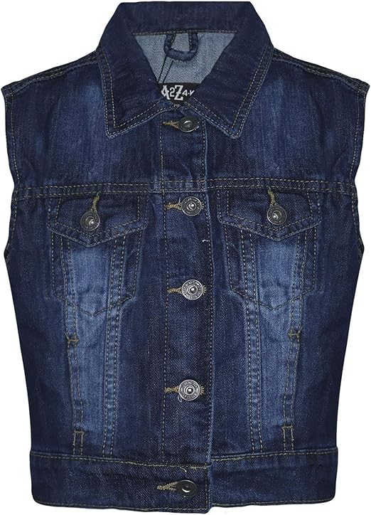 childrens sleeveless denim jacket