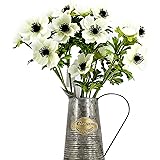 Artificial Plants & Flowers 22.4" Anemone Faux Stems Blossom Tall Plant Outdoor Floral Arrangement Rustic Decoration Crafts H